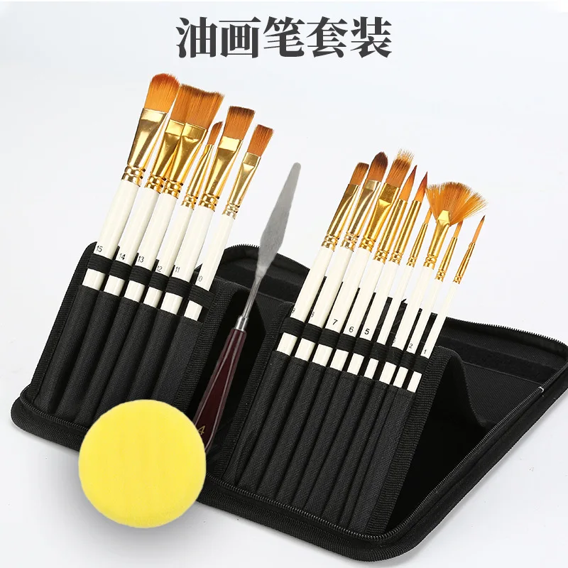 

15PCS Acrylic Paint Brushes Set, Acrylic, Watercolor and Gouache Painting Brushes for Amatures and Professional Painter