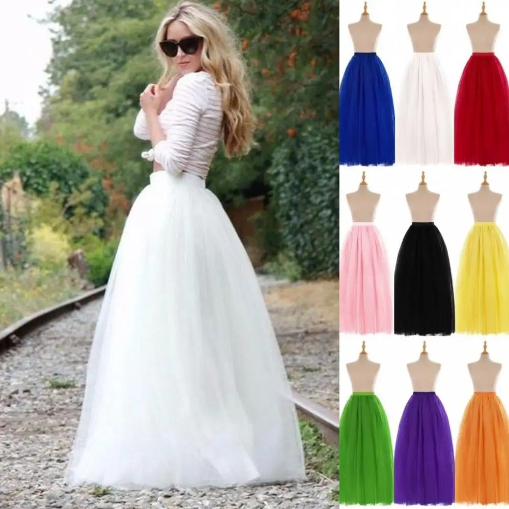 6 layers Hoopless Wedding Petticoat Long Crinoline Tulle Underskirt A Line Woman Tutu Skirt Rockabilly Bridal Accessories 2020