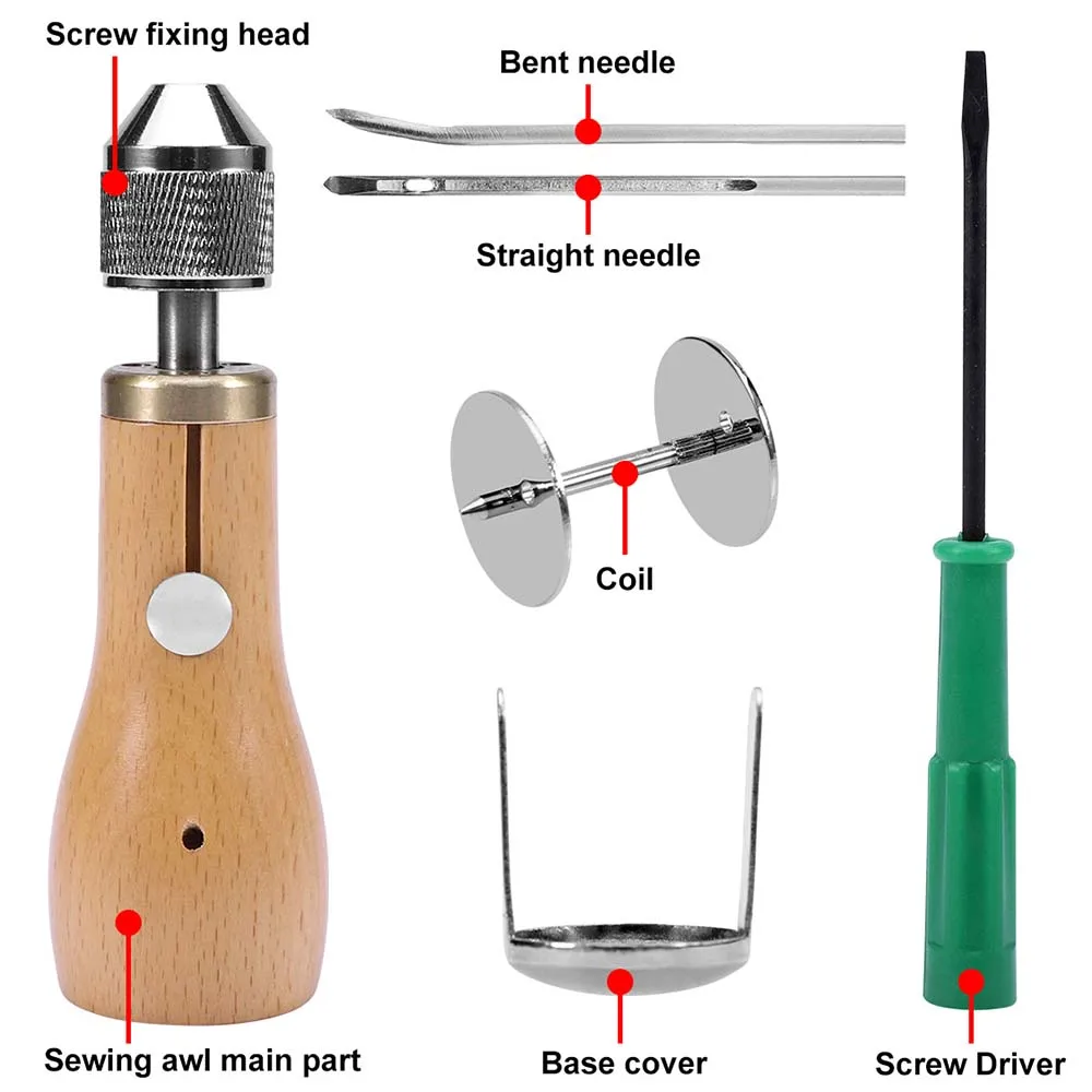 Kit di filo per gufo da cucito in pelle strumenti di cucito artigianali fai-da-te cucitrice rapida cucitura artigianale in pelle tela strumenti di riparazione calzolaio D30