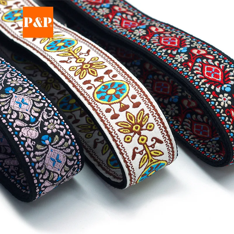 P&P Ethnic Fashion Embroidery Guitar Strape Guitar Accessory