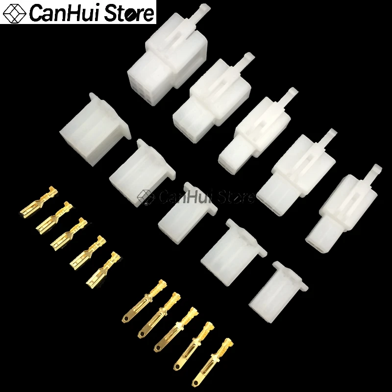 10 set 2.8mm connector 2P 3P 4P 6P 9P 2pin Electrical 2.8 Connector Kits Male Female Socket Plug For Motorcycle Motorbike Car