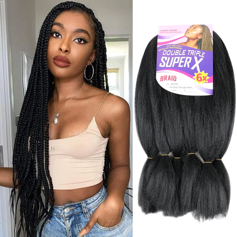 Saisity Jumbo Braids Synthetic 24inch Crochet Hair Easy Braids Jumbo Braids Kanekalon Hair Extensions for Black Women