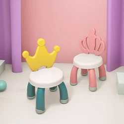 Sillon Niños Children's Stools Plastic Reinforced Infant Nursery Baby Cartoon Dining Chair Seats Non-Slip Household Small Bench