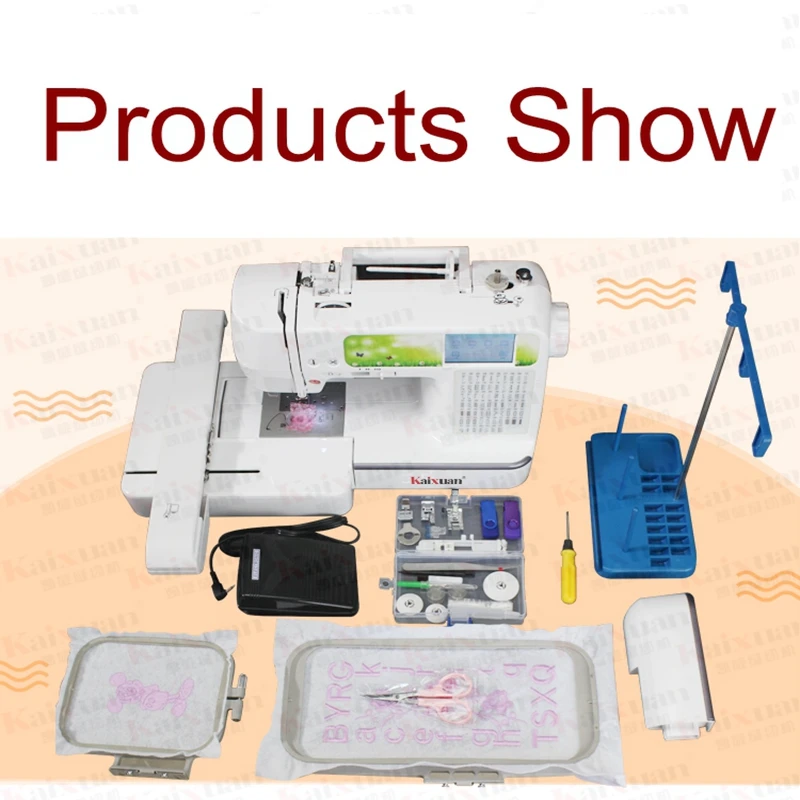 

Computer automatic Sewing embroidery machine LCD Home DIY Custom Name Pattern multi-function Sewing Flat Embroidery Machine