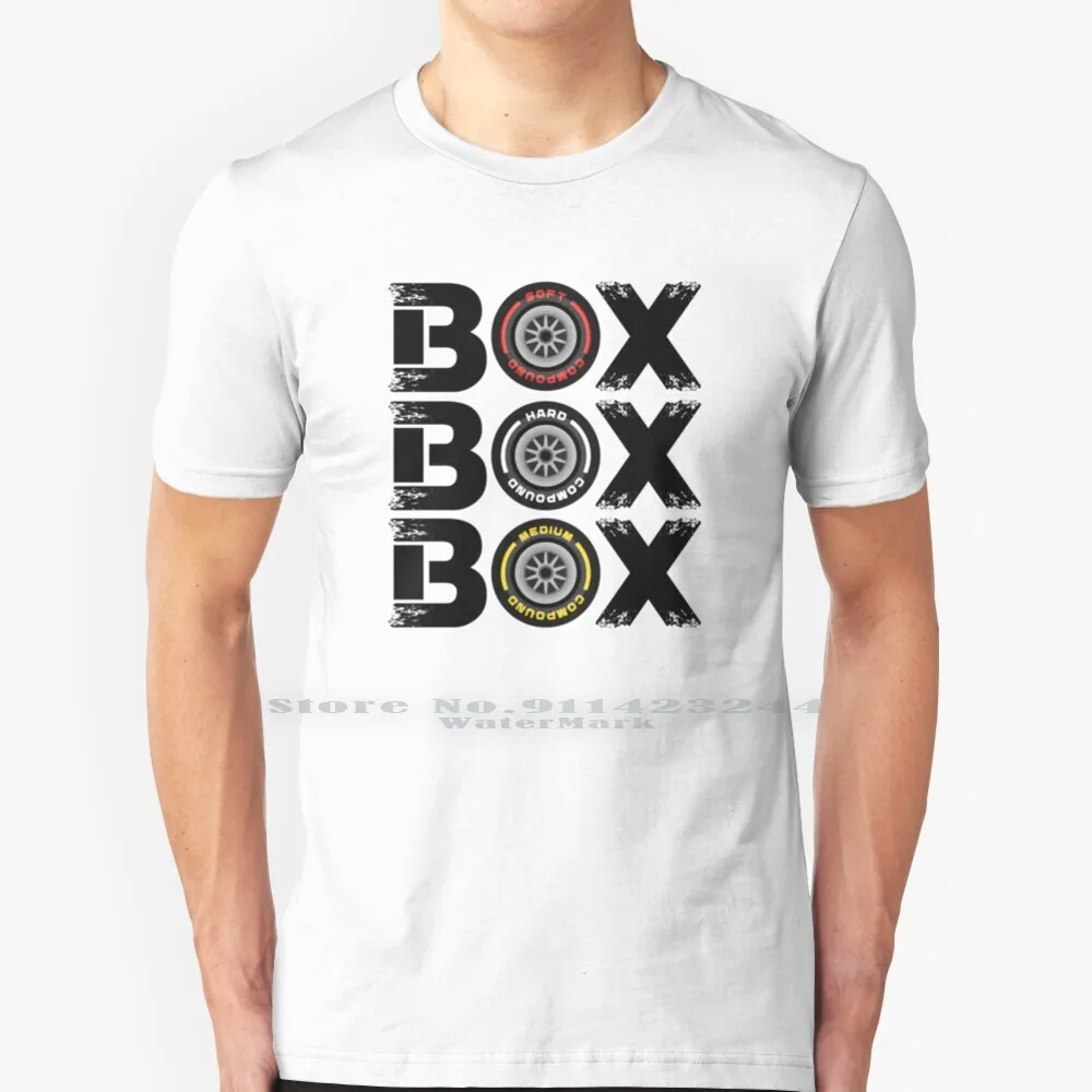 Box Box Box Tyre Compound V2 Design 100% Cotton T Shirt Racing Car Racer Grands Prix Gp Tyre Compound Wheel Pitwall Motorsport