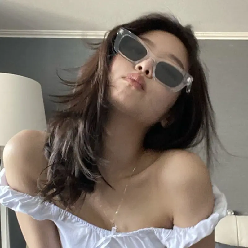 New Women Rectangle Vintage Sunglasses Brand Designer Retro Points Sun Glasses Female Lady Eyeglass Cat Eye Driver Goggles