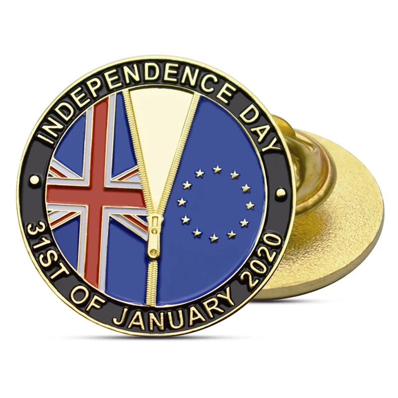 Customized Soft Enamel Lapel Pin Round Shape UK Commemorative Badge For Event Gift Giveaway Please Send Us Your Logo