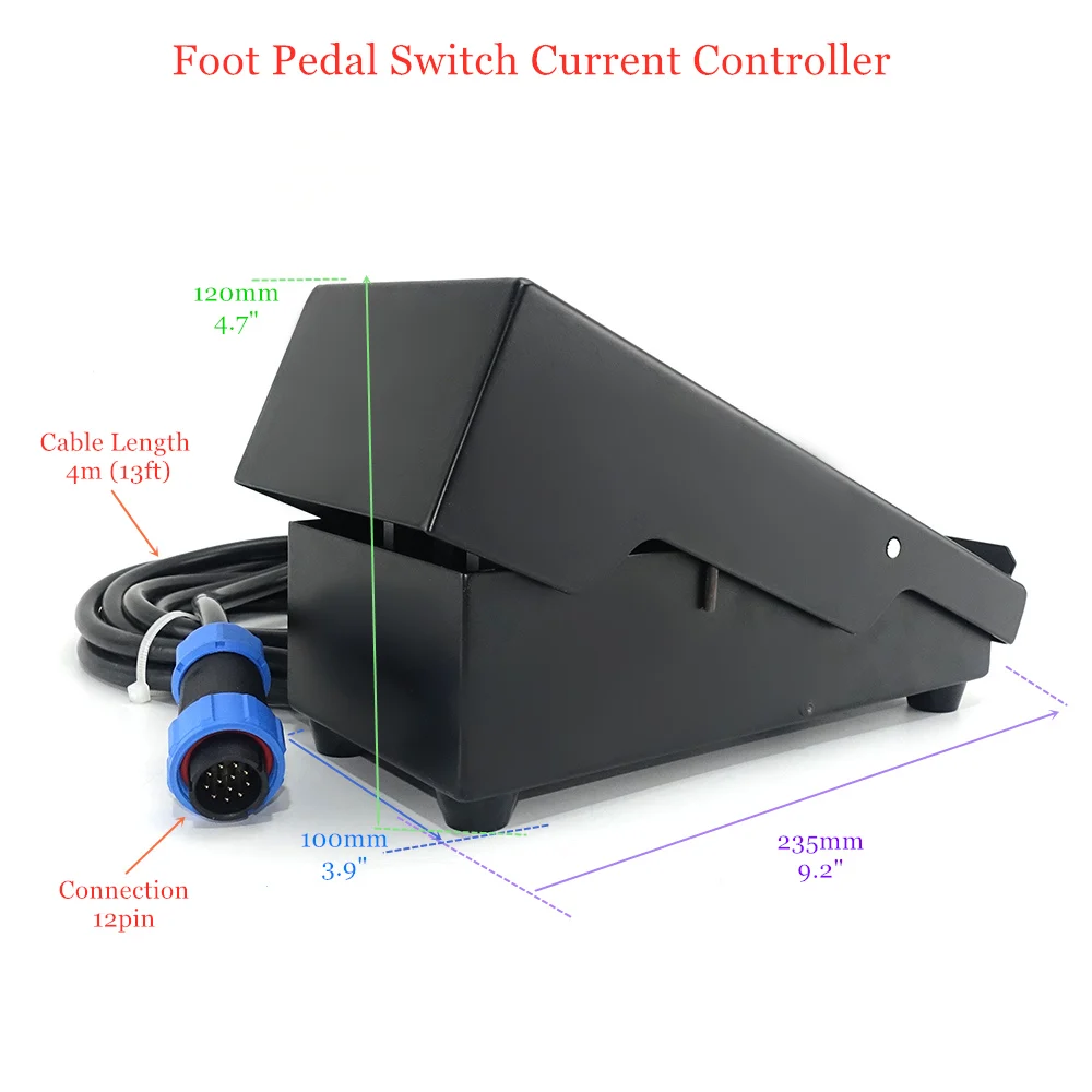 TIG Welding Foot Pedal Remote Current Controller 12pin Air Socket 3.2M Long Cable of TIG Pulse AC DC Inverter Welding Machine