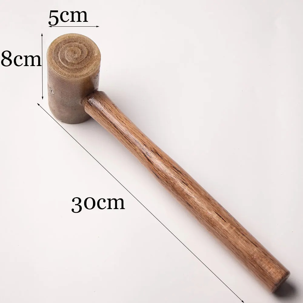 Rawhide head Mallet Leather Carving Hammer DIY Craft Cowhide Punch Cutting Hammer Tool with Wood Handle Leather craft Carving