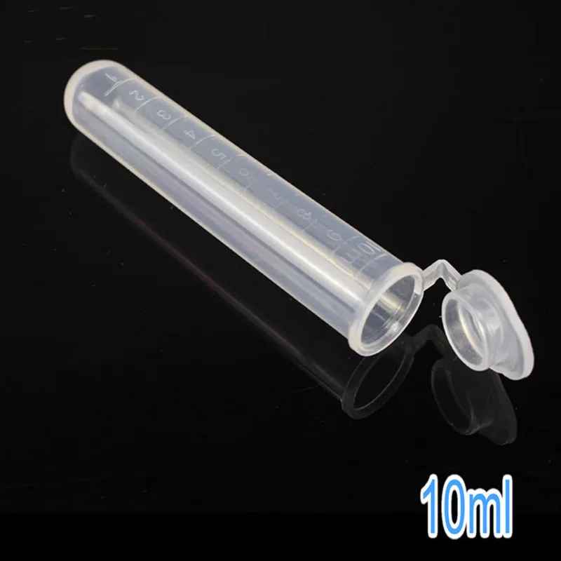 2ml, 5ml, 7ml,10ml,15ml 100/200/300/500Pcs Plastic Round-Bottom Laboratory Sample Vial PP Centrifuge Tube With Joint Cap