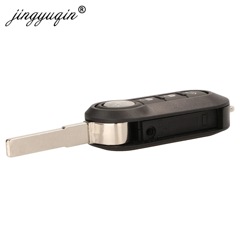 jingyuqin 2/3BTN Remote Car key Shell Case For Fiat 500 Panda Punto Bravo Ducato Peugeot Boxer Citroen Jumper Auto Uncut Blade