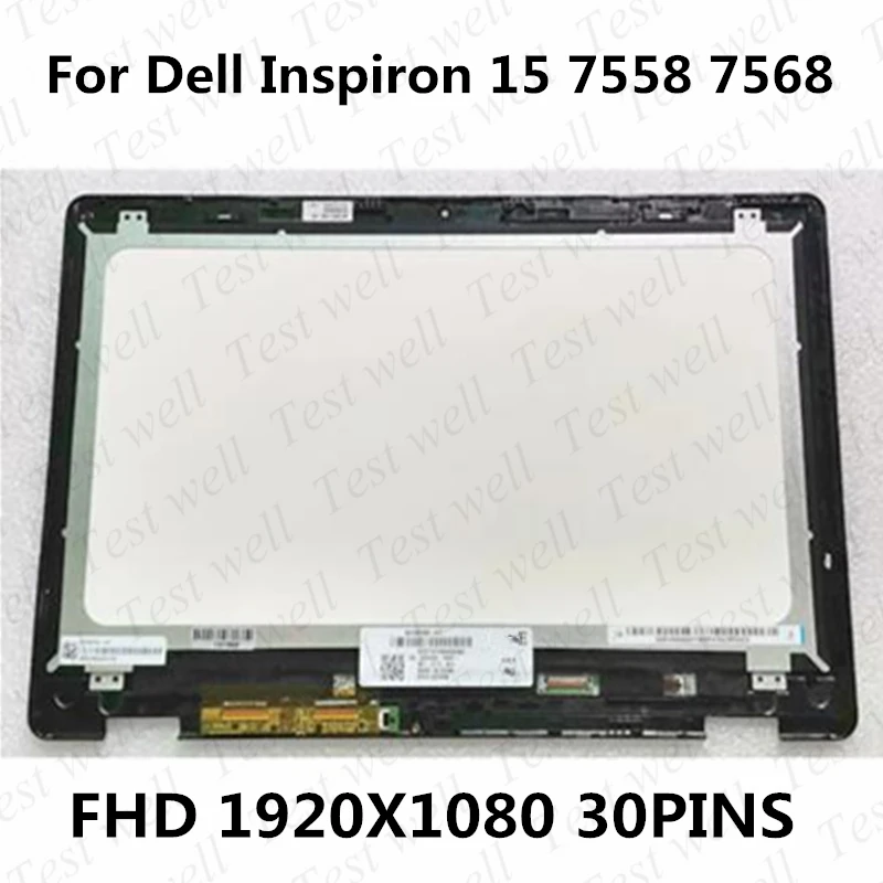 

Original 15.6" For Dell Inspiron 15 7558 7568 7000 LCD screen display with touch Assembly NV156FHM-A11 02DHX6 FHD 1920*1080