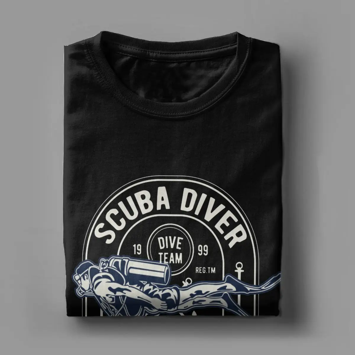 The Ocean Is Calling Scuba Diver T Shirt Men\'s 100% Cotton Awesome T-Shirt Crew Neck Diving Tees Short Sleeve Clothes Gift