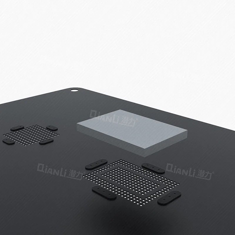Qianli 2D iBlack بغا وحدة المعالجة المركزية rebيعادل مجموعة الاستنسل IC رقائق بغا اللوحة إصلاح قالب لحام آيفون A7 A8 A9 A10 A11