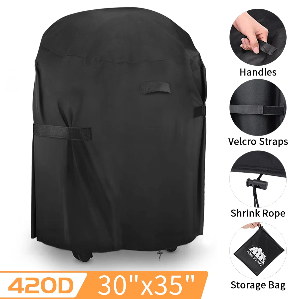 BBQ Cover Outdoor Dust Waterproof Weber Heavy Duty Grill Cover Anti Dust Rain Dust-proof Electric Barbeque Grill Protector Cover