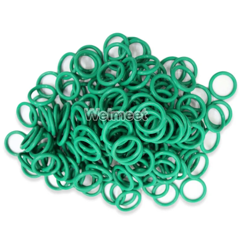 10pcs Wire Diameter 1.0mm OD3-32mm Oil Resistant FKM Fluorine Rubber Sealing Ring Fluoroelastomer O-Ring Seal Gasket