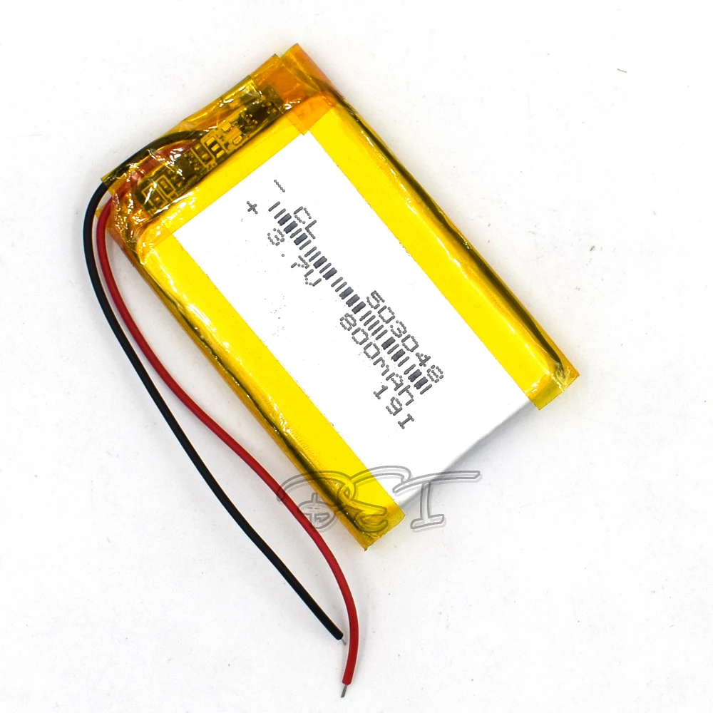 10Pcs 3.7V Lithium Navigator Rechargeable Li-polymer Battery 503048 800mAh Li-Po MP4 Batteries GPS MP3 MP5 Li-ion Cell Speaker