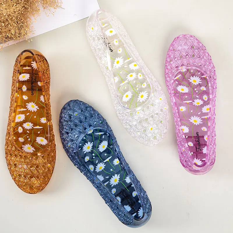 New sandals slippers crystal sandals female bird\'s nest Baotou breathable soft bottom home sandals mother sandals V213
