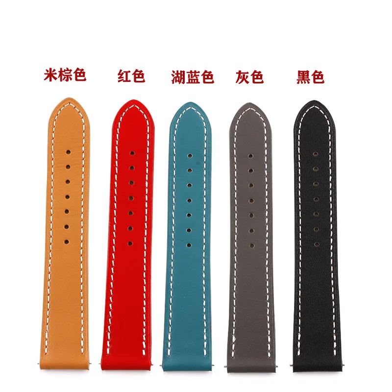 Genuine Leather Watchbands 18mm 20mm 22mm 24mm Watch Strap Classic Leather Band Belt Wristband with Quick Release Pins