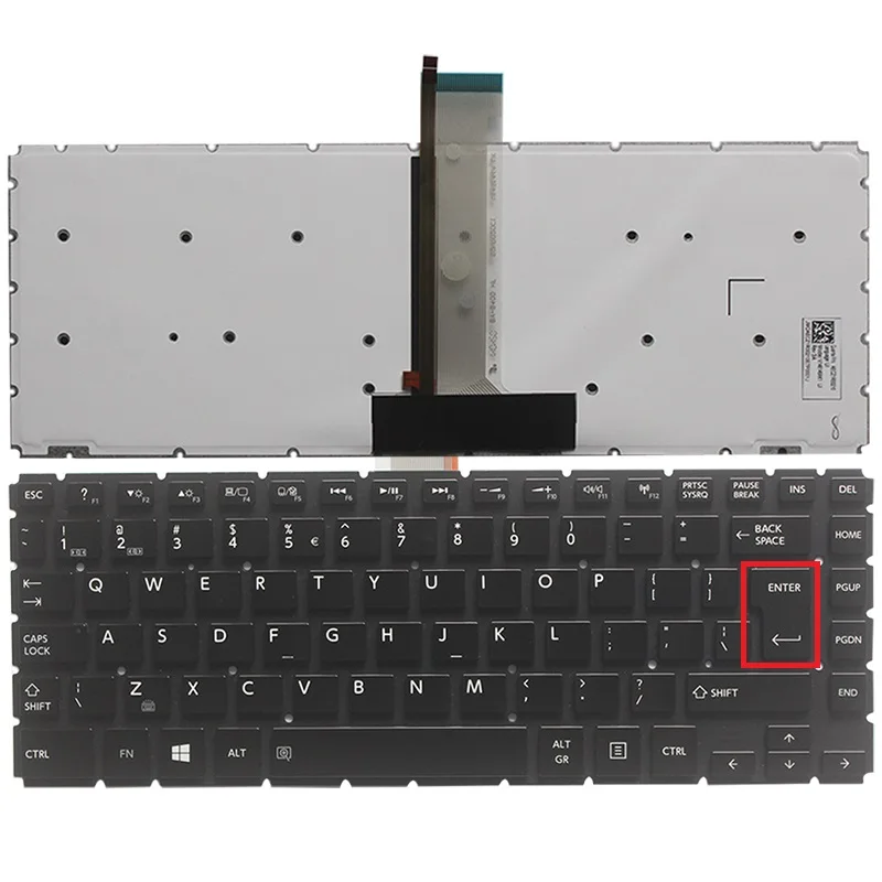 

NEW for Toshiba Satellite MP-13R53USJ930 MP-13R5 V148162AS1 0KN0-VP4US11 Keyboard Backlit UI NO Frame