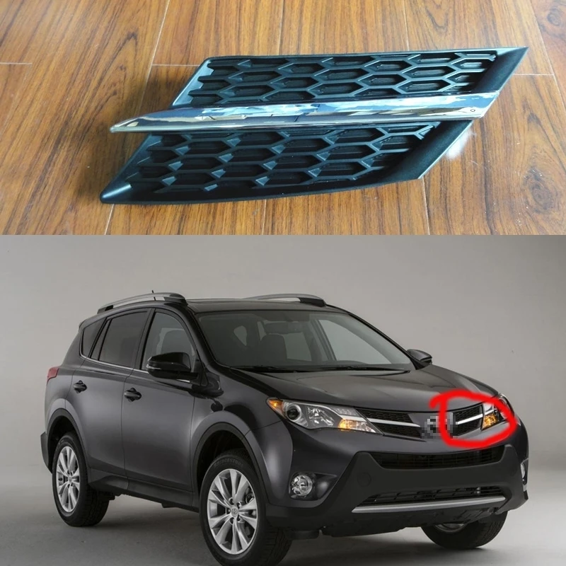 

1Pcs Left Side Front Bumper Upper Grill Grille Cover LH for Toyota RAV4 2013-2016