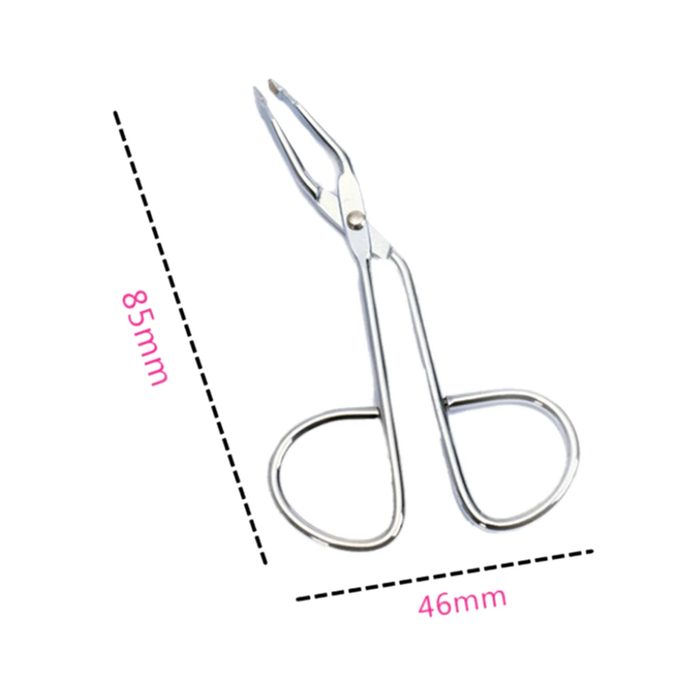 Scissors Style Eyebrow forceps Hair Remove Eyebrow Flat Tip Tweezer Stainless Steel And Plastic Clamp Clipper Beauty Makeup Tool