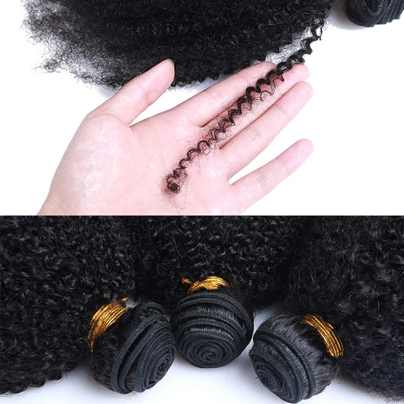 Brazilian Afro Kinky Curly Hair Weave 10A virgin Natural Remy Human Hair Bundles Extension 3B 3C Dolago Hair Products