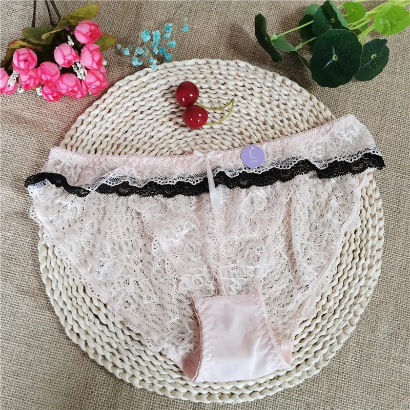 Panty female feeling lace fat mm summer thin money without trace perspective temptation