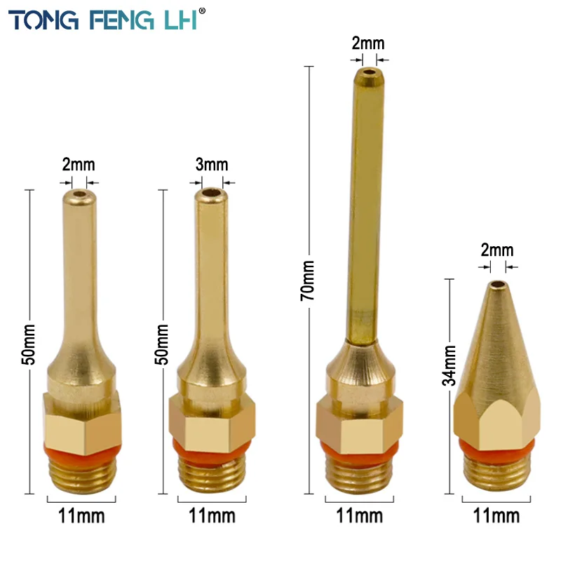 

34x2.0mm 50x2.0mm 50x3.0mm 70x2.0mm Heat Melt Glue Gun Nozzles Hot Glue Gun Nozzles Adhesive Tool Mouth Universal