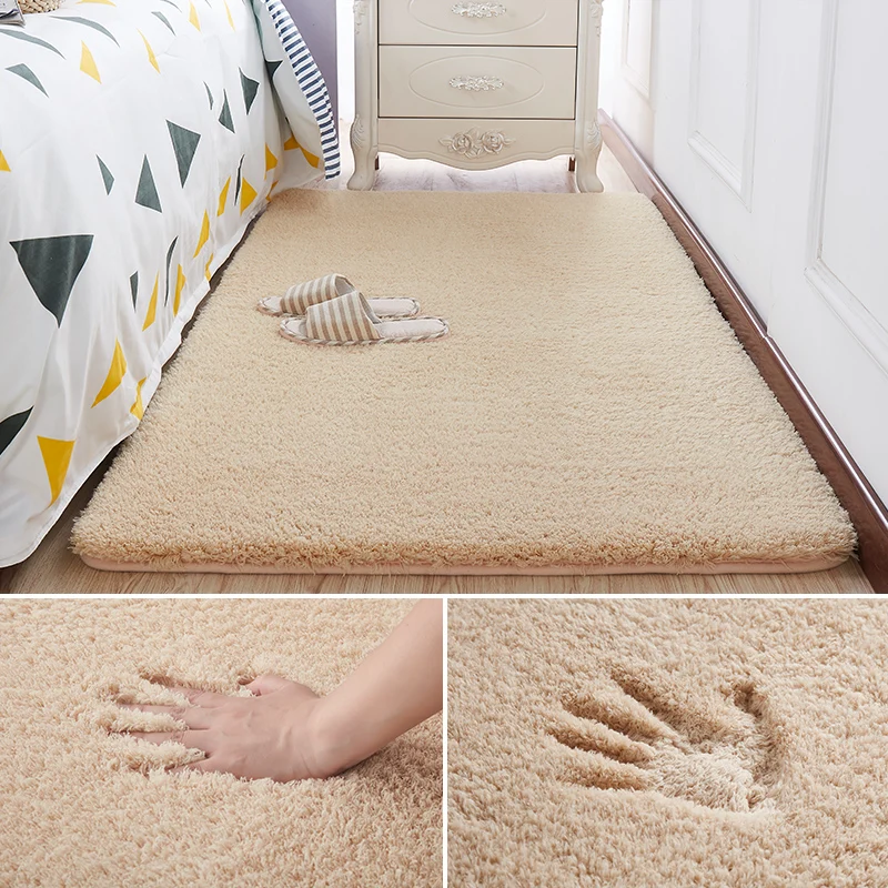 Reese Nordic Fluffy Carpet Bedroom Living Room Large Size Plush Anti-slip Soft Door Mat White Pink Red Children's Pro Area Rugs