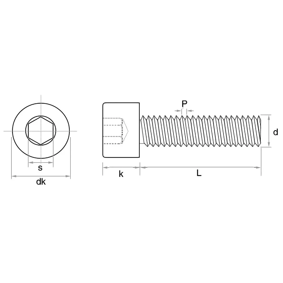 Paquete de tornillos Allen de cabeza hexagonal, M3, M4, M5, M8, 304, longitud de acero inoxidable = 4-60mm, DIN912