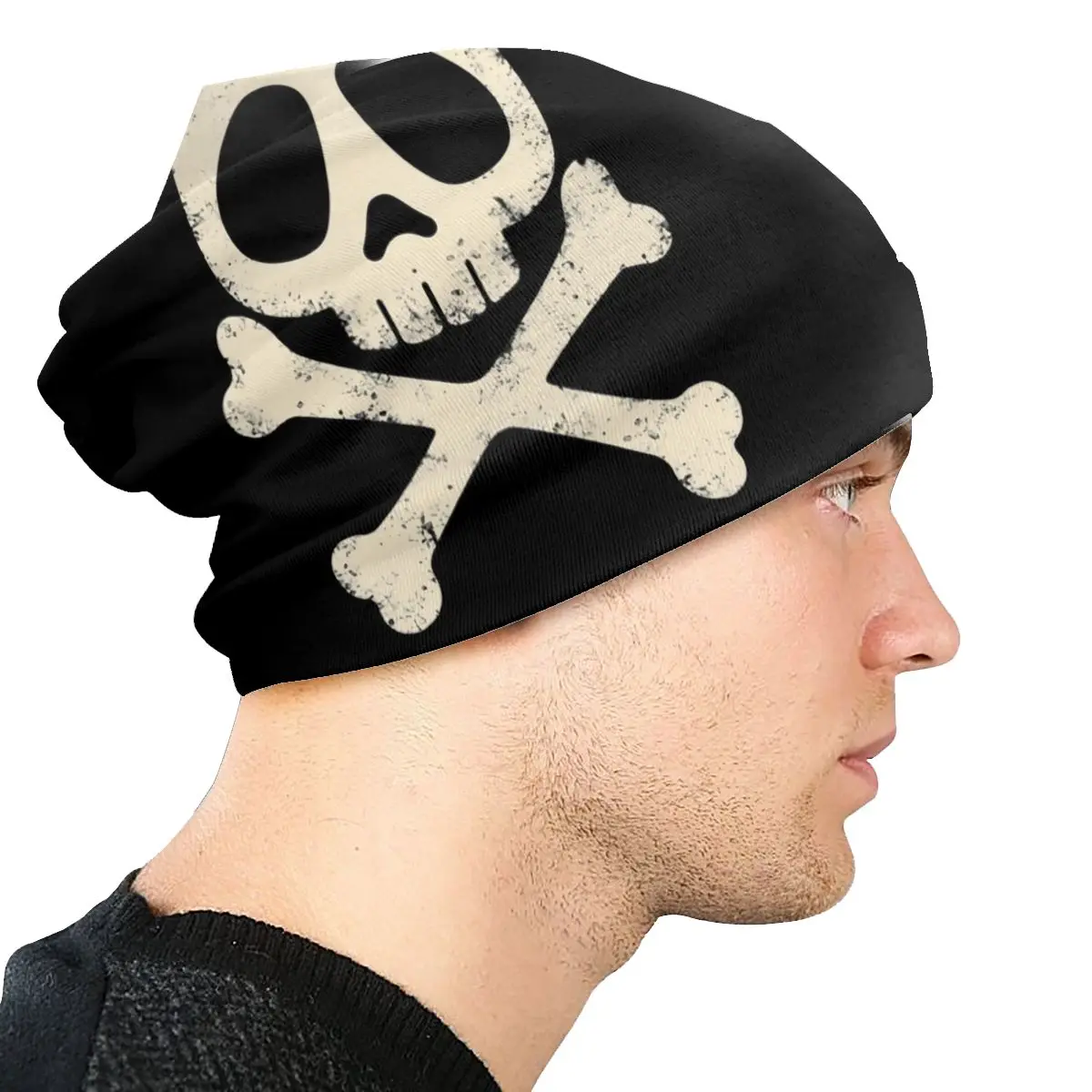 Custom Harlock Vintage 3d Print Beanies Caps Men Women Unisex Cool Winter Warm Knitted Hat Adult Skull Skeleton Bonnet Hats