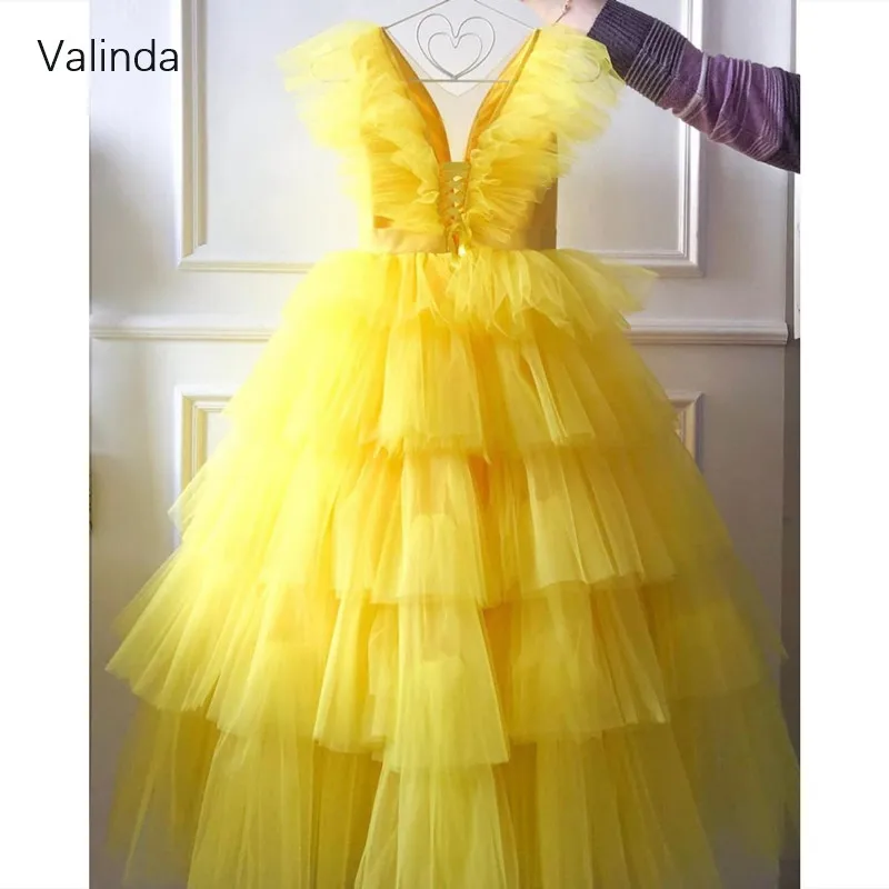 Tulle Girl Dress for Birthday Party Wedding Tutu Pageant Formal Occasion Gowns