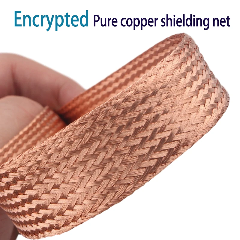 10M hifi dedicated pure copper audio shielding network audio signal cable, speaker cable, power cable shielding mesh sleeve net image 4