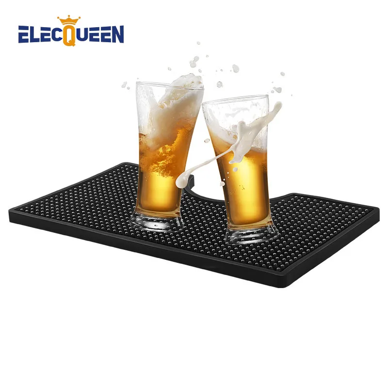 Homebrew Beer Drip Tray PVC Bar Mat, Premium Countertop Spill Mats U-Shape Bar Service Drink Mat for Beer Tower Use 30.5x17cm
