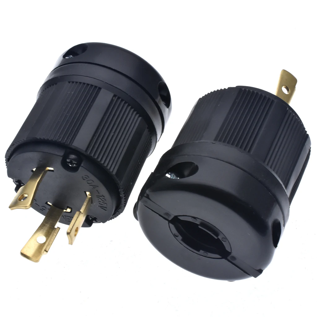 America UL NEMA L5-30P US 30A wired industry Assembled connector Tripolar male Receptacle Selfocked plug