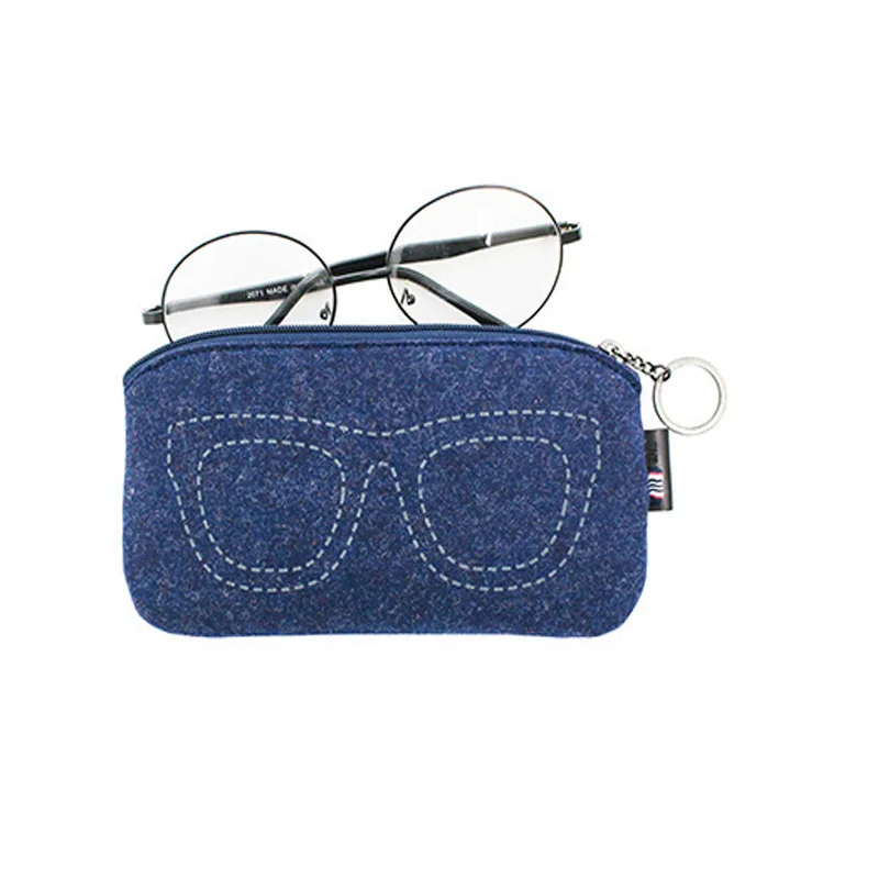 

10pcs Cosmetic Bags Wool Felt Cloth Eyeglass Case Women Sunglasses Boxes Children Zipper Makeup Bag