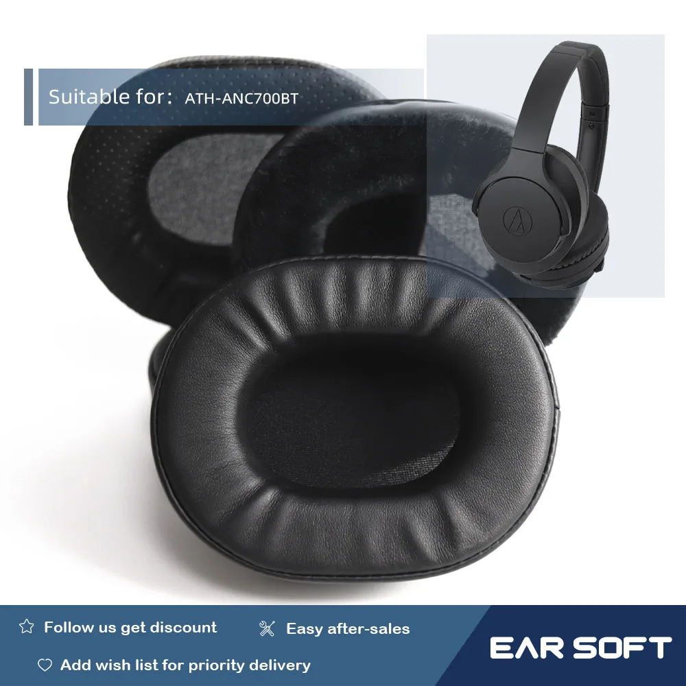 Earsoft Replacement Ear Pads Cushions for ATH-ANC700BT Headphones Earphones Earmuff Case Sleeve Accessories