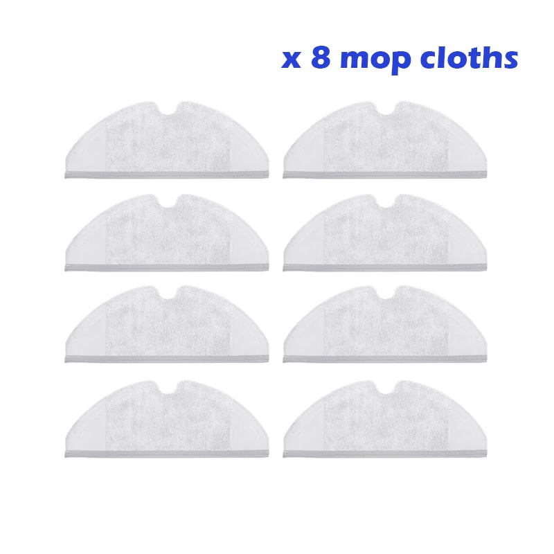 8 Chiếc Có Thể Rửa Lau Vải Lót Dành Cho Xiaomi Thế Hệ 2 Roborock S50 S51 Hút Bụi Lau Nhà Phụ Kiện Làm Sạch Bụi Vải cây Lau Nhà