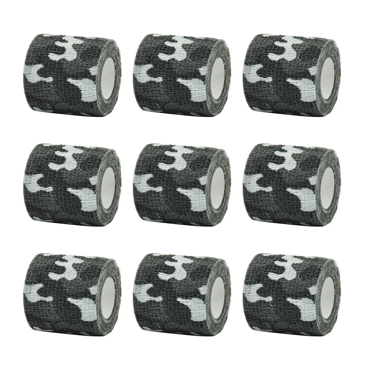 

1/6/10Pcs Black and white Camouflage Elastic Wrap Tape Self Adhesive Sports Protector Ankle Knee Finger Arm Bandage