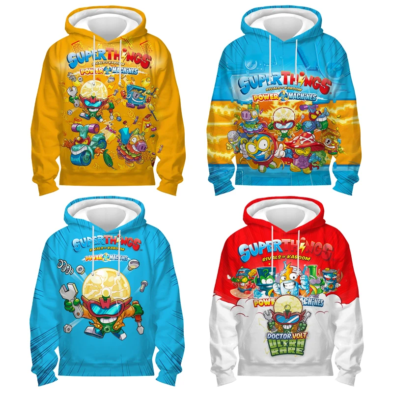 

Children Super Zings7 Hoodies Spring Autumn Kids Cartoon Anime Sweatshirts Toddler Superthings Power Machines Pullovers Sudadera