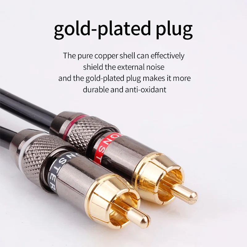 TODN HIFI 0.5m,1m,1.5m,2m,3m,5m RCA Y Adapter Cable Subwoofer Y Cable 1x Cinch to 2x Cinch audio cable 1 rca to 2 rca cable