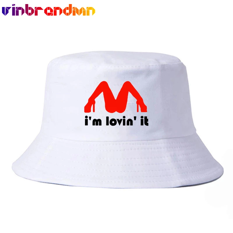 I\'m Loving It Inapropriate Offensive Sex Unisex Panama Bucket Hat Cotton Hat Sun Visor Fishing Fisherman Women Men Hat