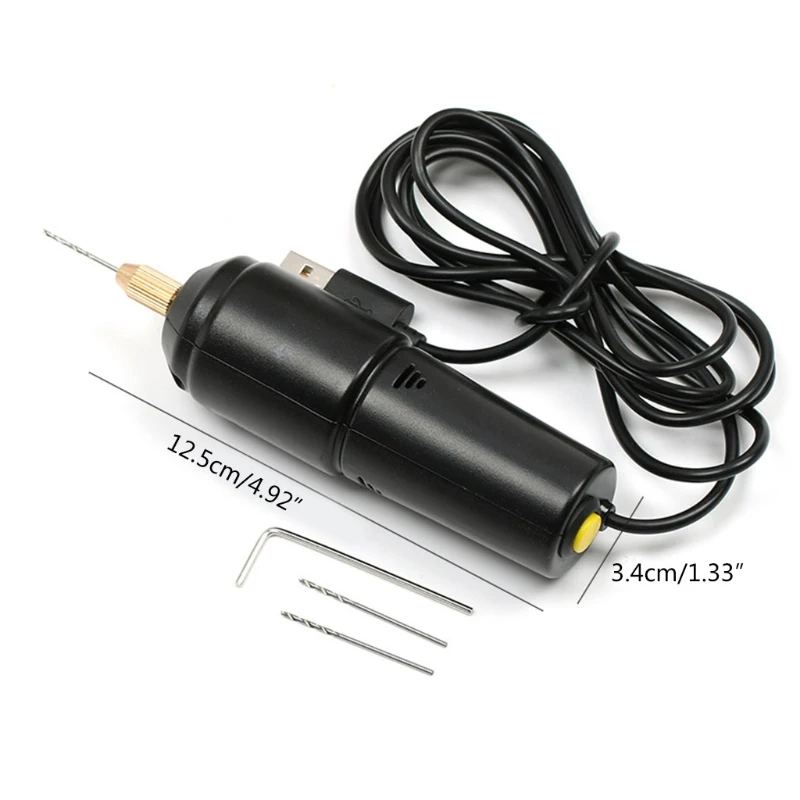 Imagem -05 - Portátil Handheld Mini Broca Elétrica para Pérola Resina Epóxi Fazer Jóias Faça Você Mesmo Ferramentas Artesanato de Madeira com 5v Usb Cabo de Dados 0.71.2 mm