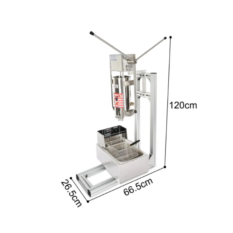 Испанская стандартная машина для изготовления чурросов из нержавеющей стали с 6л сковородкой