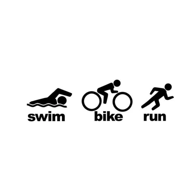 Triathlon Swim Bike Run Sports Home Decor Car Truck Window Decal Sticker Cute And Interesting Fashion Sticker Decals