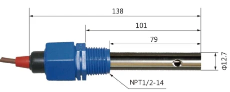 Imagem -02 - Roc Industrial Condutividade Eletrodo Sonda Sensor 0.01 0.1 Constante 316l Ntc10k Compensação de Temperatura Aço Inoxidável Marca