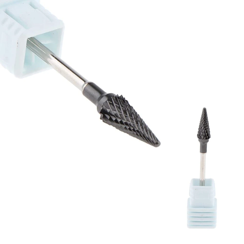 

Black Titanium Tungsten Carbide Nail Drill Bits Apparatus for Manicure Drill Accessories Mills Cutter Remover Gel Tools