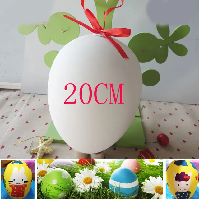 

5pcs 20cm plastic paniting eggs Easter decoration egg DIY colorful egg model children's toys Creative Painting egg