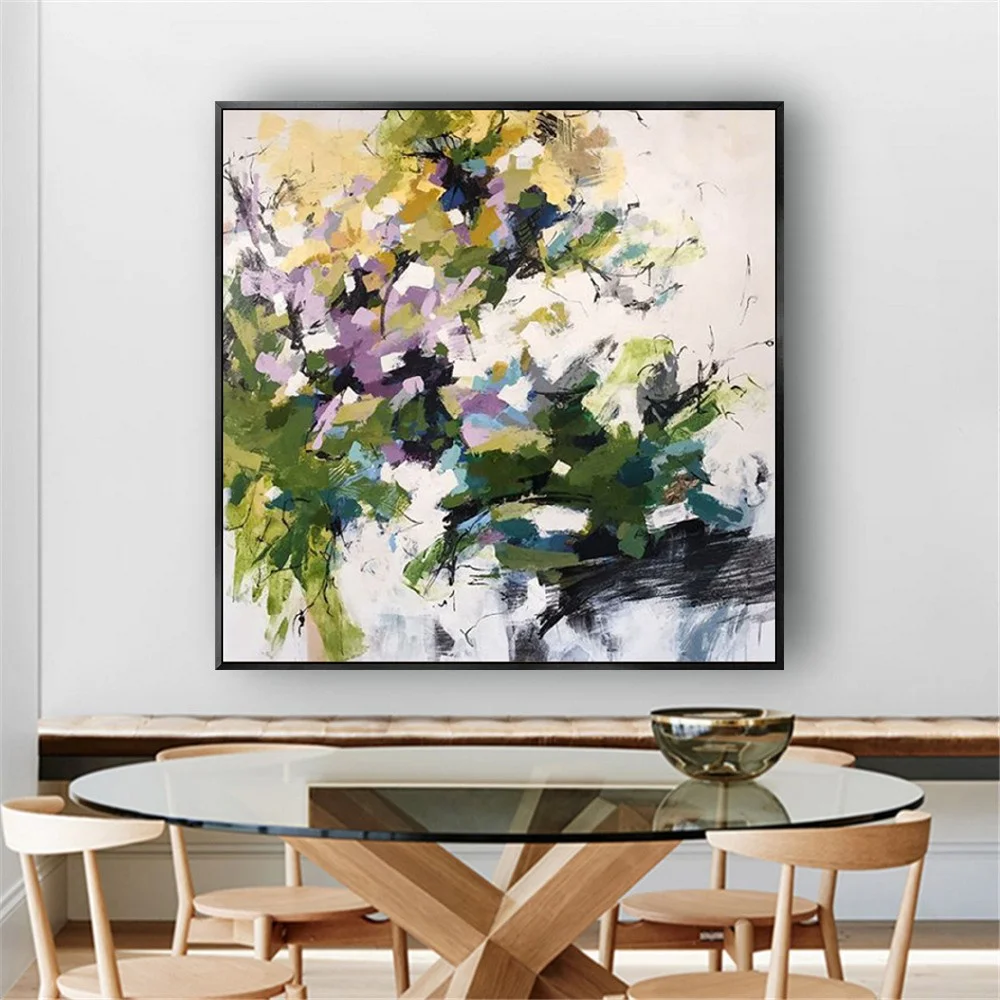 Abstract Flowers Wall Art Decor Painting Hand-painted Oil Paintings Modern Salon Canvas Paint For Home Living Room Decor Art